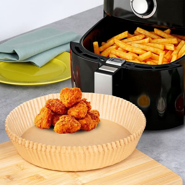 Papirindlæg til luftfritter rundt 23 cm 50 stk.