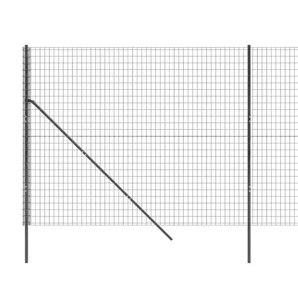 vidaXL trådnethegn, antracit, 1,6x10 m