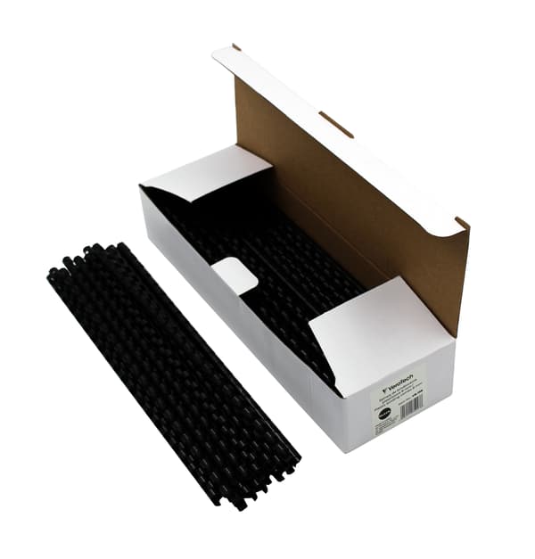 Svarta plastspiraler 8 mm Verotech VB-108