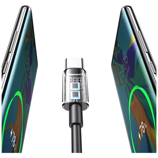 USAMS YD-serien SJ708-kabel 18W 3A USB-A til USB-C 1m hvid