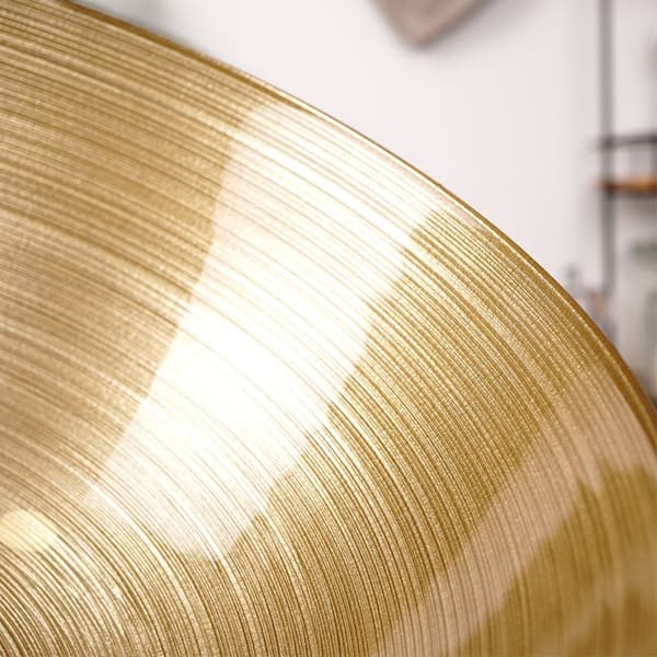 Guld glas skål 15 cm, 600 ml