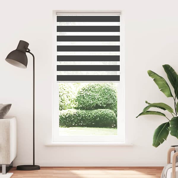 vidaXL zebragardin, sort, stofbredde 95,9 cm, polyester