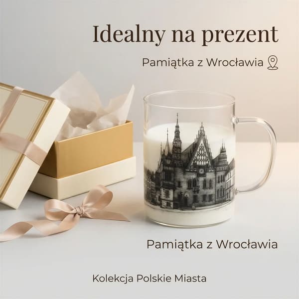 GLASKOP BROCŁAW 0,4L TRANSPARENT MED SORT TRYK