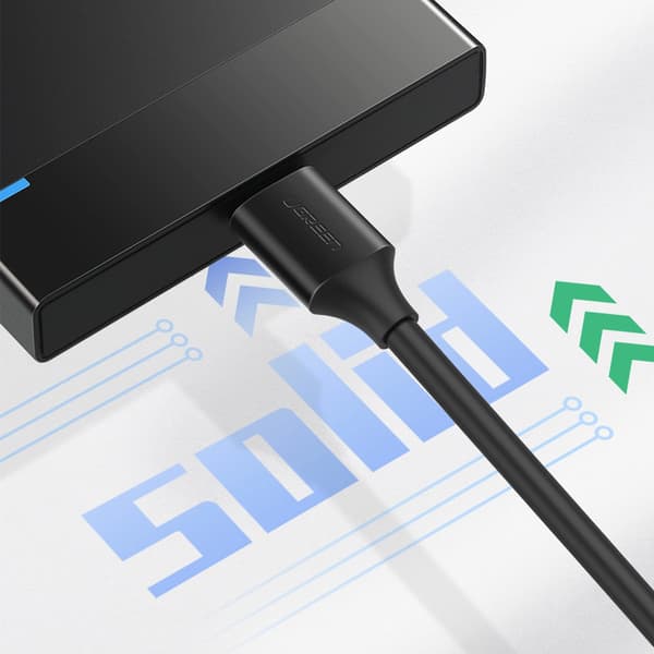 Ugreen US130 10843 USB-A 3.0 - micro USB-B -kaapeli 2m - musta