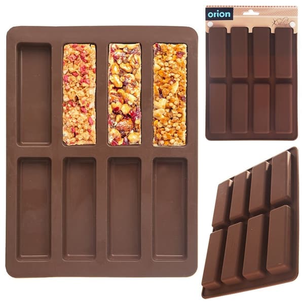 SILLINIE silikon muslibar form brun 22x16,5x1,5 cm