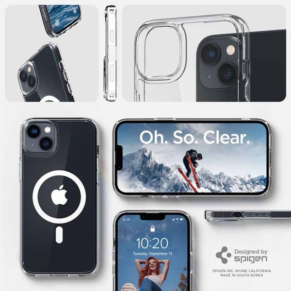 Spigen Ultra Hybrid MagSafe - Etui til iPhone 14 (Hvid)