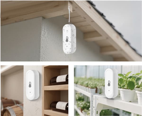 RTX Tuya Zigbee ulkoinen lämpötila- ja kosteusanturi valkoinen