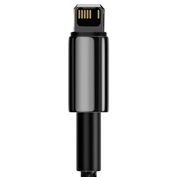 Baseus Tungsten Gold USB-Lightning-kaapeli, 2.4A, 1m (musta)
