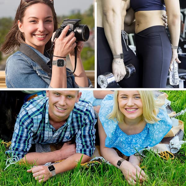 Fitbit Versa/Versa 2/LITE -kelloranneke, leopardinruskea, teräs