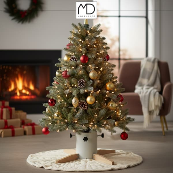 More&Deco julgransfot med lock, stabil för vatten och vind