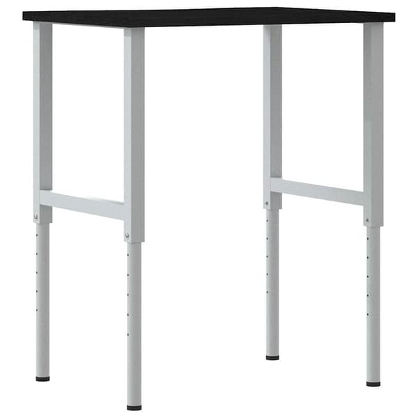 vidaXL arbejdsbord mørkebrunt 80x60x(71,5-98) cm egetræ
