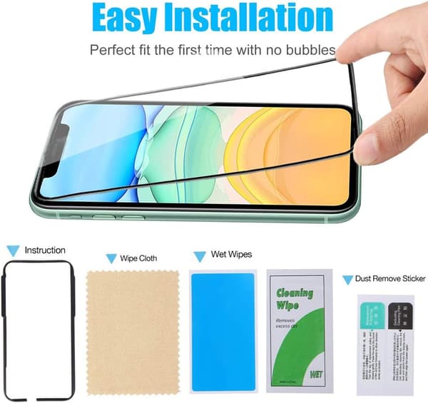 2x Härdat glas för Apple iPhone 11 Pro Max/iPhone Xs Max A2161 A1921