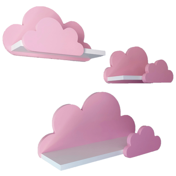 Skyer Sæt med 3 Moli - Galaxy pink - pink