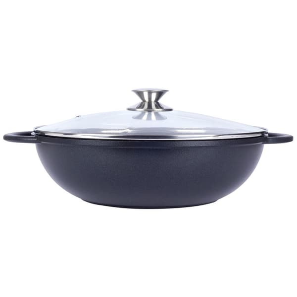 Granittipaistinpannu wok lasikannella 32 cm