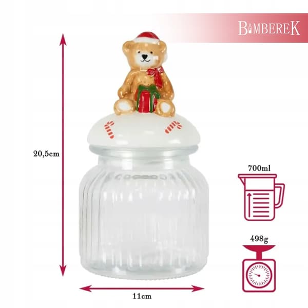 Julekageglas 700ml med keramisk låg BAMSE