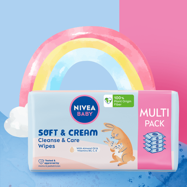 NIVEA BABY Servietter Soft og Cream 4x 57stk