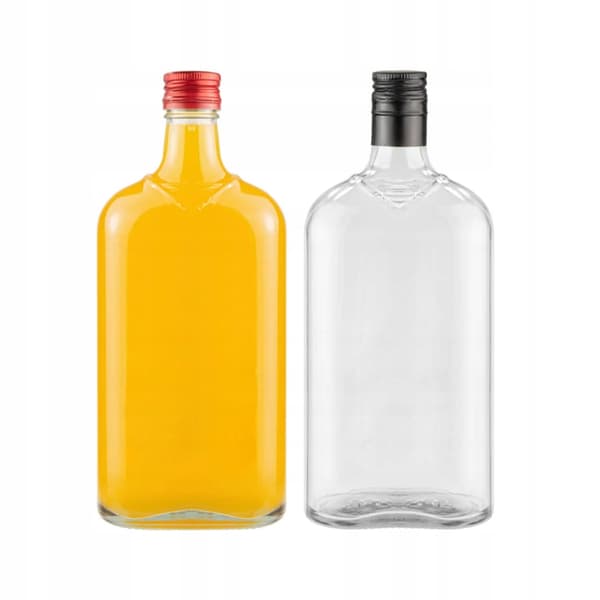 10x SET flaskor för vinlikörer CLASSIC FLASK 500ml platt flaska
