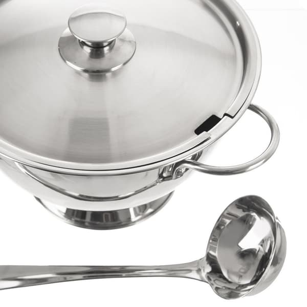 Stålsuppegryde med låg 4,5 liter