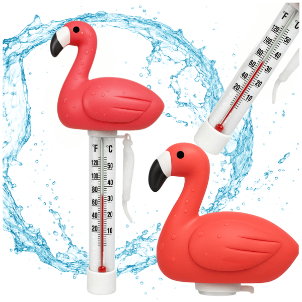 Flamingo termometer flytande för pool jacuzzi spa pool flytande 2 skalor