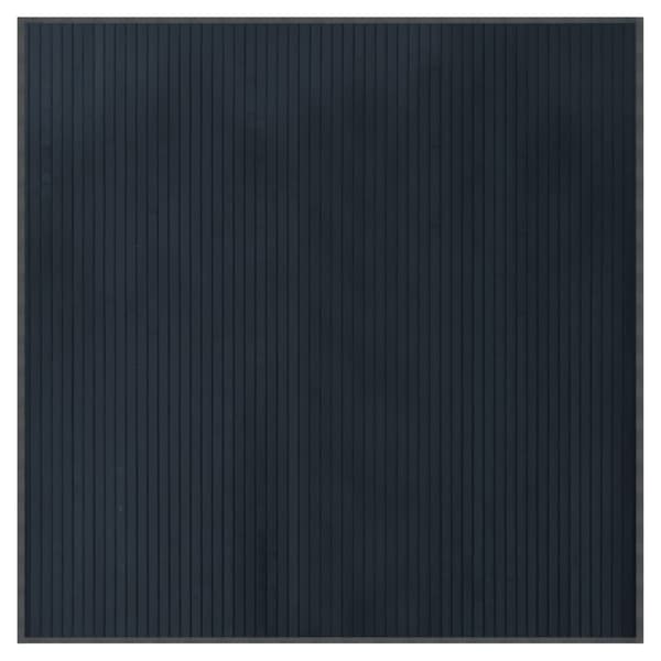 vidaXL Fyrkantig matta, grå, 100x100 cm, bambu