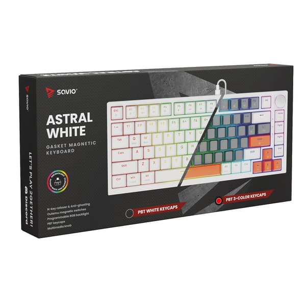 SAVIO MAGNETISKT TANGENTBORD ASTRAL WHITE JADE 3C