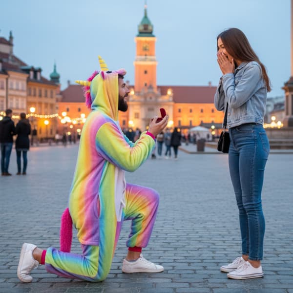 ZOLTA Kostym Onesie regnbåge pegasus Kostym Onesie regnbåge pegasus - S
