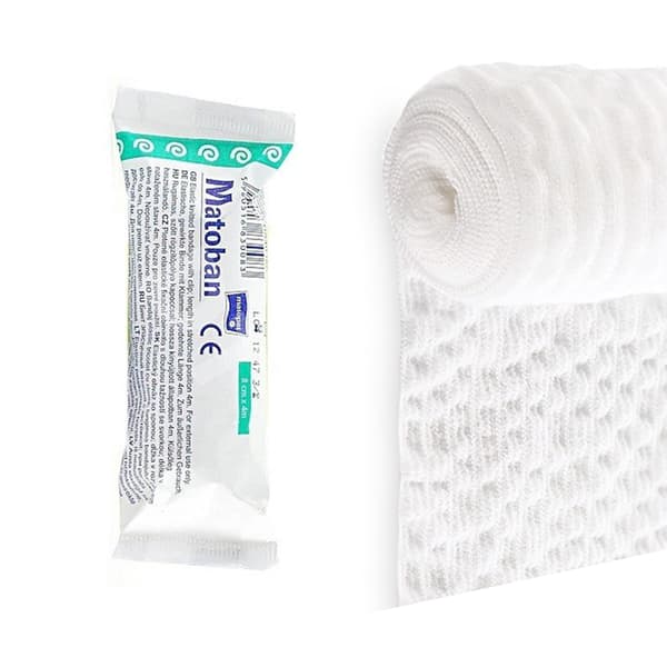 Elastiskt bandage 8cm x 4m med spänne, återanvändbart, Matoban, 1 st.