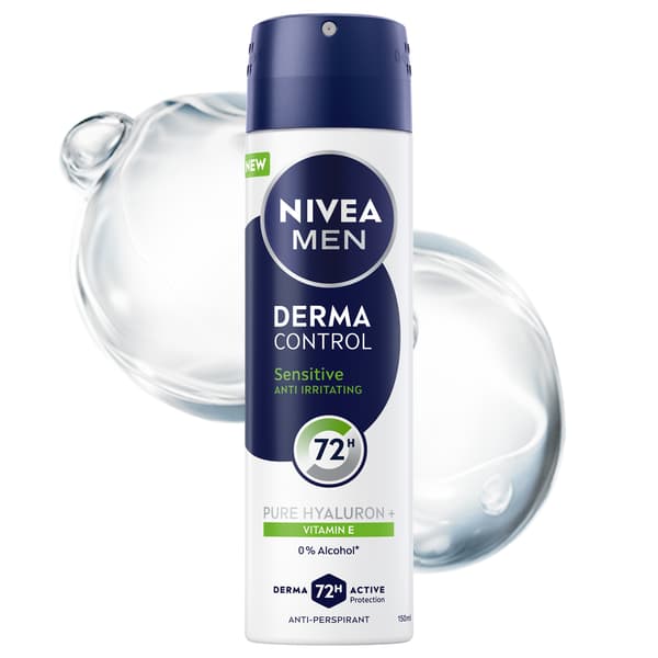 099712 NIVEA MEN Derma Control Sensitive Antiperspirant Spray 150ml