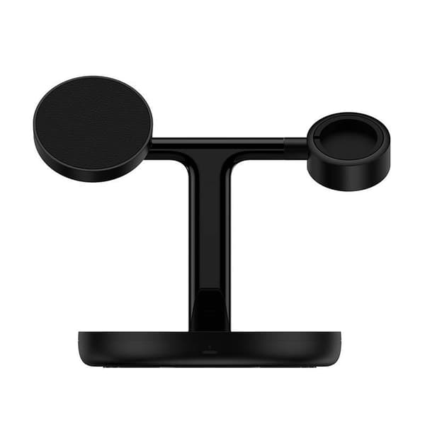 Baseus 3-i-1 15W MagSafe trådløs opladerstander (sort)