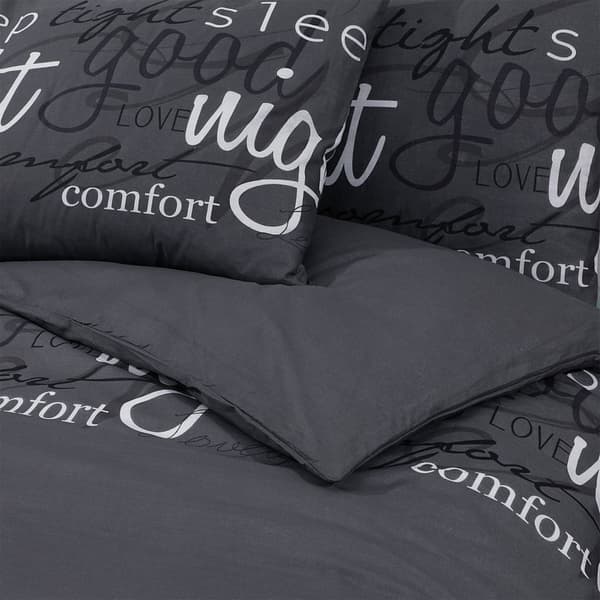 vidaXL Bäddset, Svart, 200x200 cm, Bomull