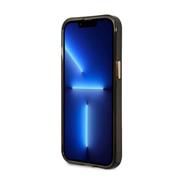 Guess Gold Outline Translucent MagSafe - iPhone 13 Pro Max cover (sort)