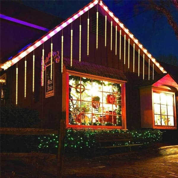 LED-JULGRANSLJUS ISPELAR METEORITER FALLANDE SNÖ VARMA 50 CM 8 ISPELAR