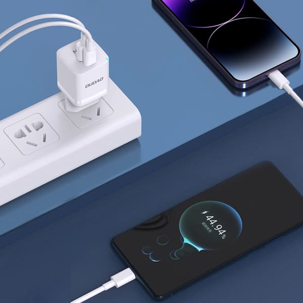 Dudao A13Pro GaN 33W PPS USB C/USB Vægoplader - Hvid