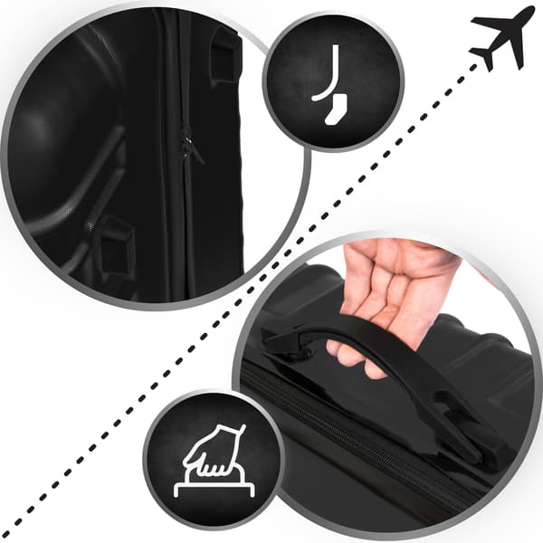 CONSEÉ 4-in-1 matkalaukkusetti musta