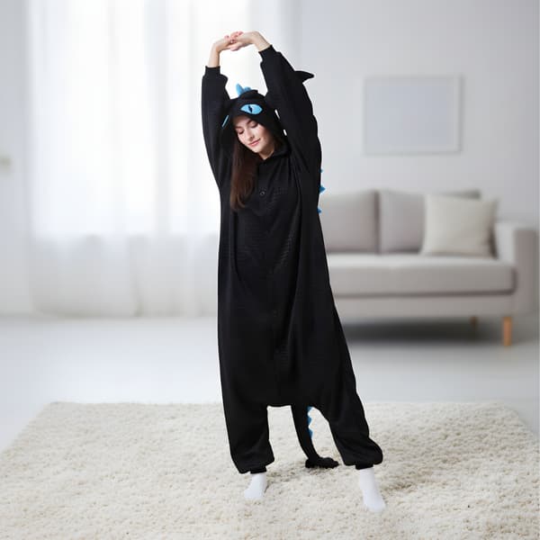 Kigurumi-pyjamas Tandlös blå M 155-165cm