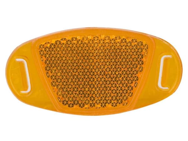 Orange oval klik-på hjulreflektor