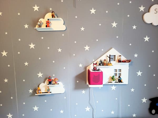 Hylde / Display til lydfigurer til Toniebox-systemet - Domek