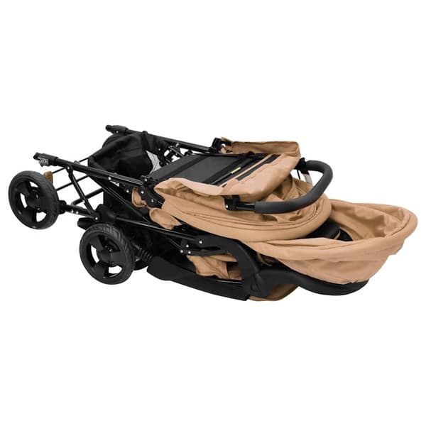 vidaXL Dubbelvagn, Taupe, Stål
