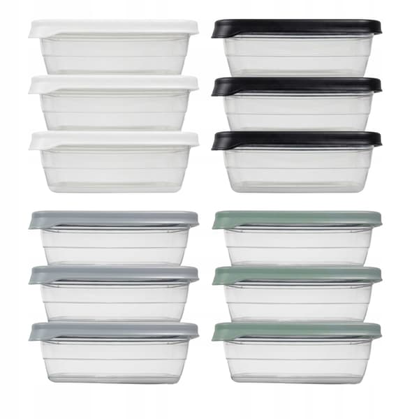3x Matbehållare 1200ml Matlåda för skolarbete Set
