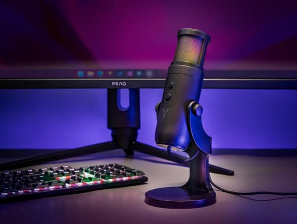 USB Mikrofon ISY IMI-2000 med LED-belysning Sort