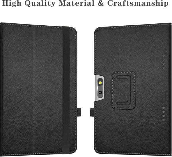 TABLETETUI TIL ARCHOS T96 9,6" PU-LÆDER SORT MAT MED STATIV