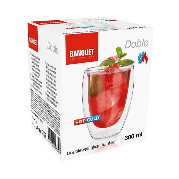 300 ml dobbeltvægget termoglas til kaffe og drikkevarer