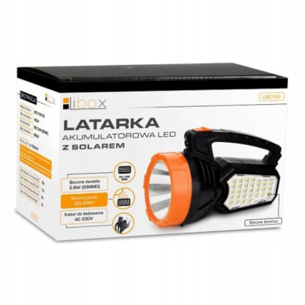 Genopladelig søgelygte med solenergi LB0168 LI