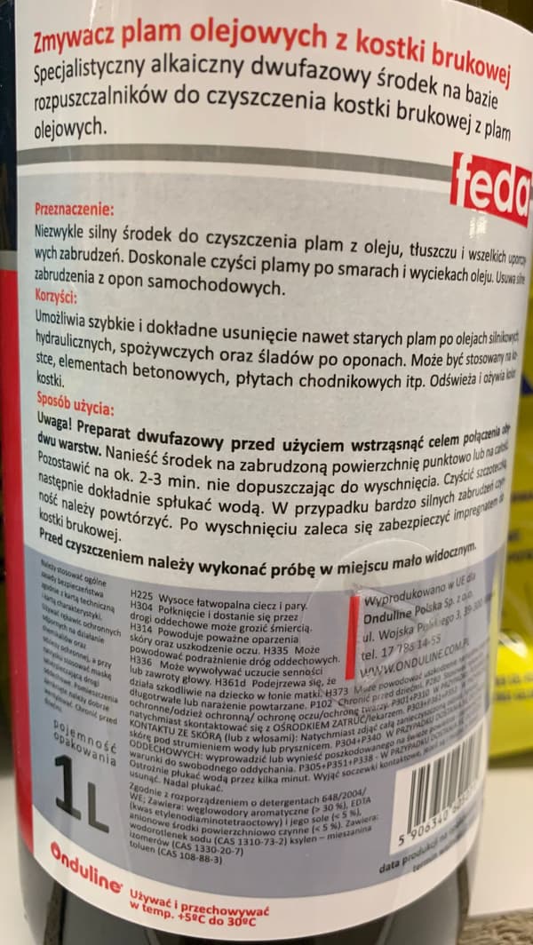 Feda oljefläckrengörare 1 l
