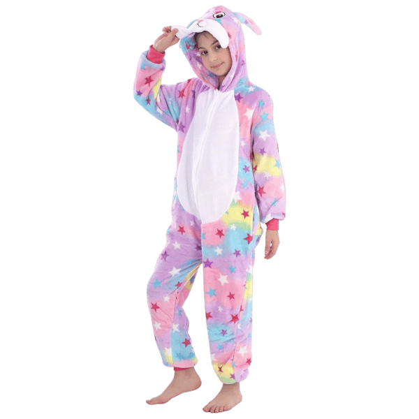 Kigurumi pyjamas kostume kanin børn 95-105 cm