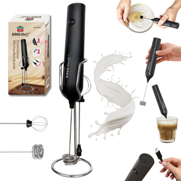ELEKTRISK COCKTAILMIXER MJÖLKSKUMMARE KINGHOFF KH-2001