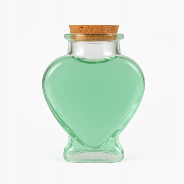 5x AMOR Glasflaskor 150ml Hjärtflaska för Alkohol Vin Bröllopspresent