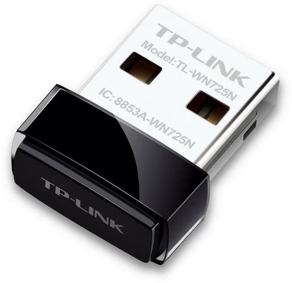 TP-LINK TL-WN725N Trådløst netværkskort Sort og sølv