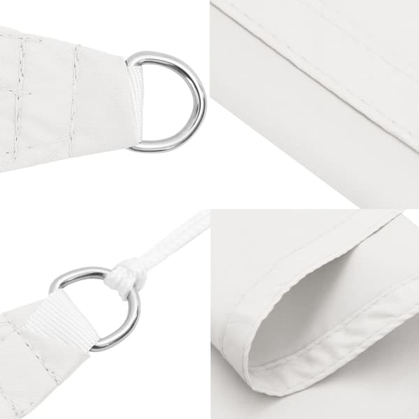 vidaXL skyggesejl, hvid, 2x2x2 m, 100% polyester