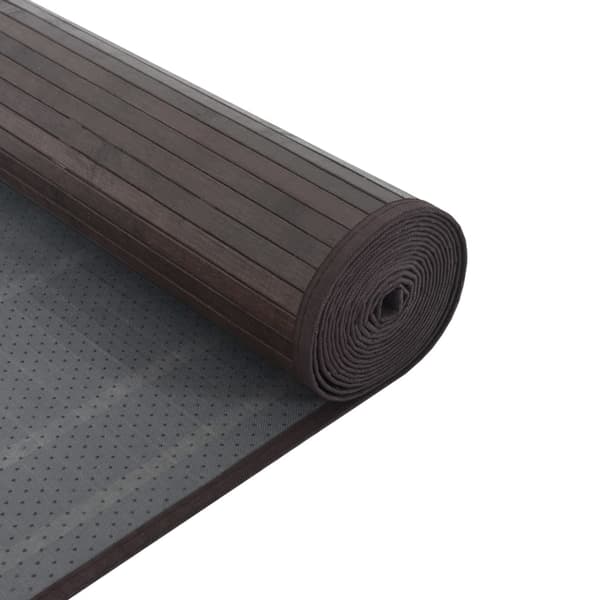 vidaXL Rektangulär matta, mörkbrun, 70x200 cm, bambu